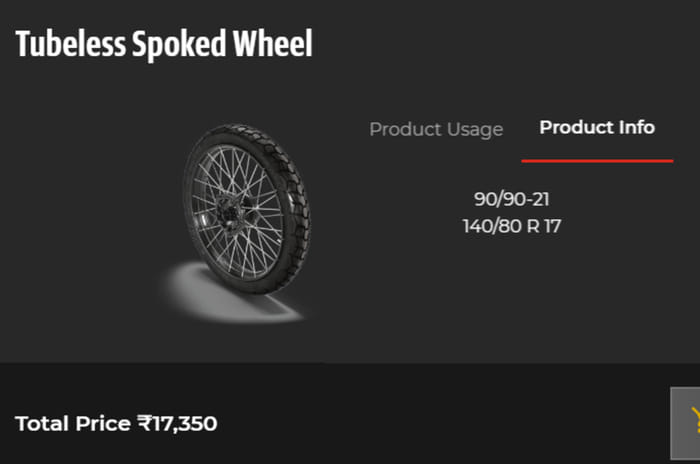 Royal Enfield Himalayan 450 tubeless spoke wheel price hiked for new buyers